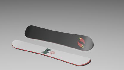 Sakana digital version custom powder snowboard - Jalapeño Board Company | Custom Snowboards Australia